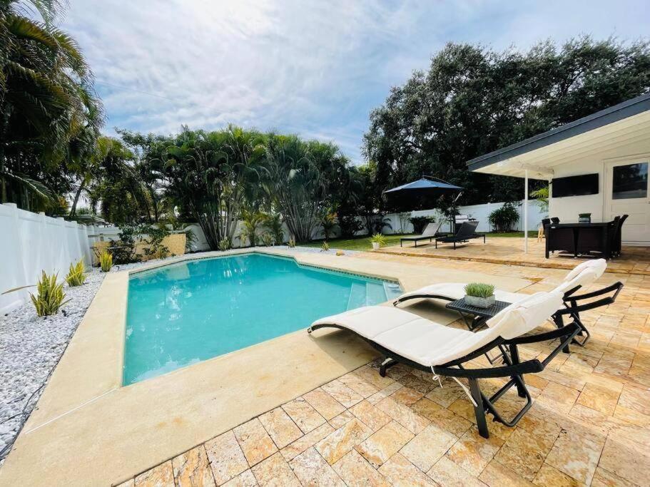 Tropical Oasis House Private Pool Family Yard Villa Fort Lauderdale Exteriör bild